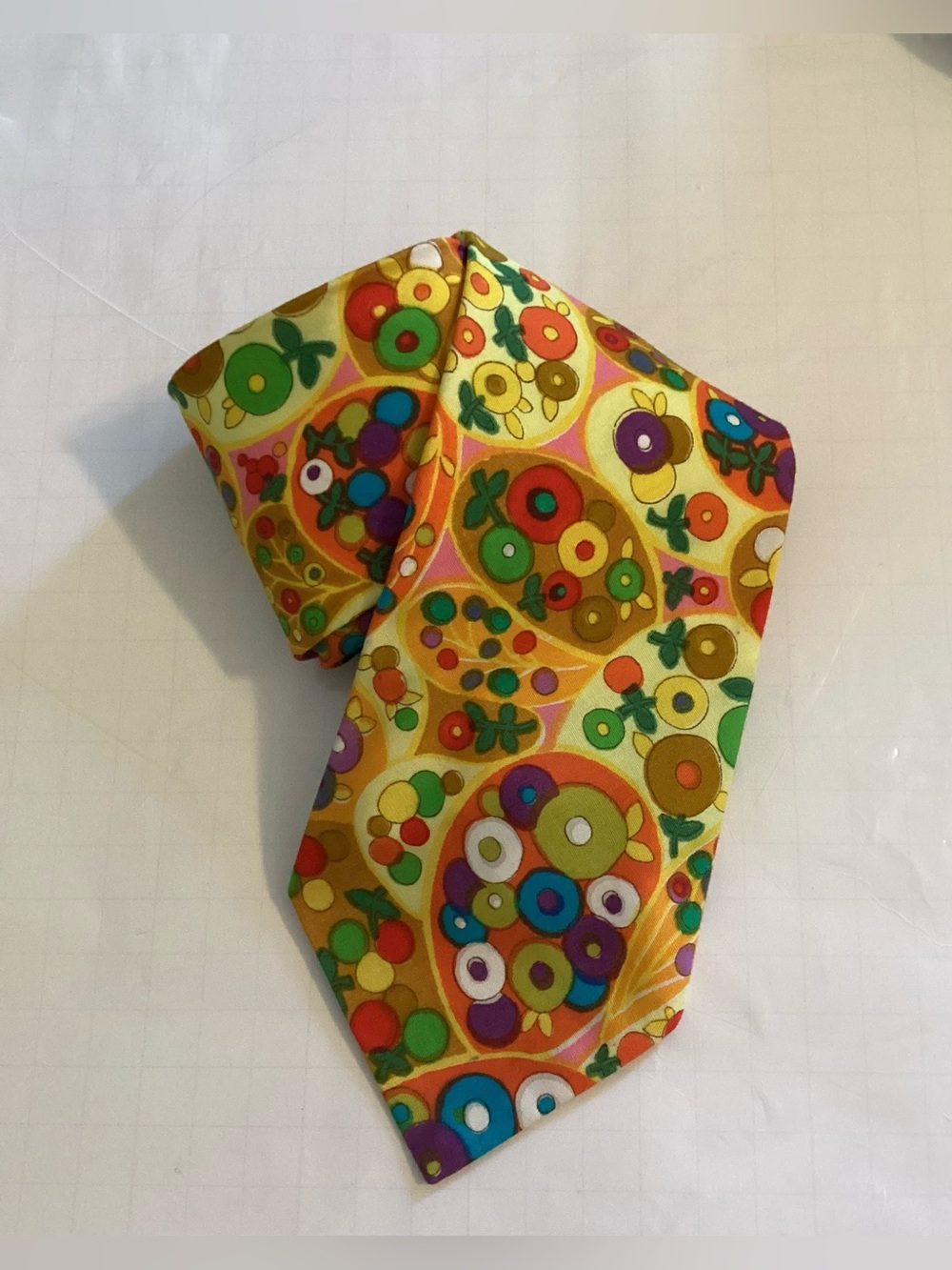 🌼 Vintage 60s/70s Psychedelic Print Tie Retro Statement